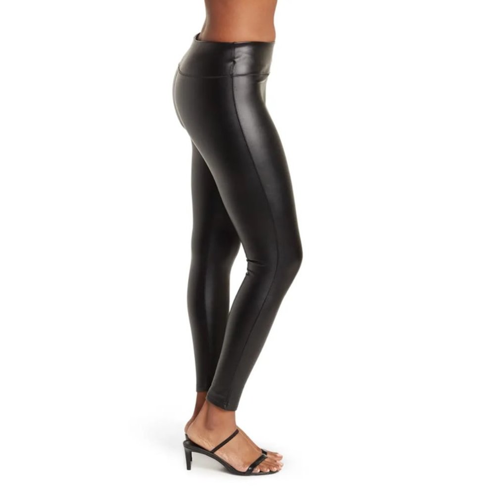 D.Jeans Faux Leather Front Seam High Waist Leggings